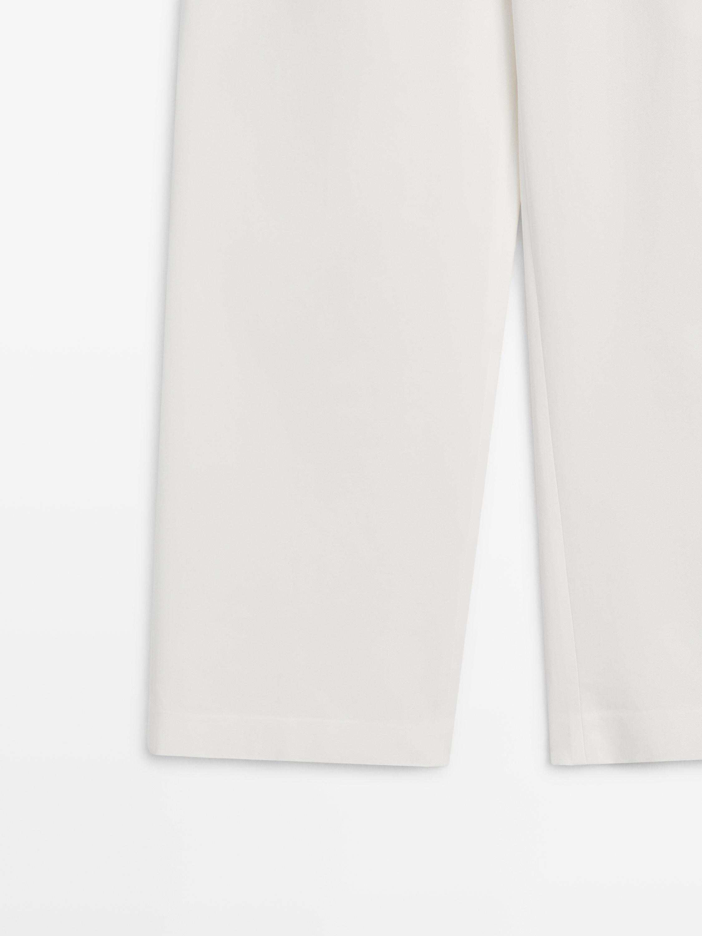 Pantalon à pinces en coton